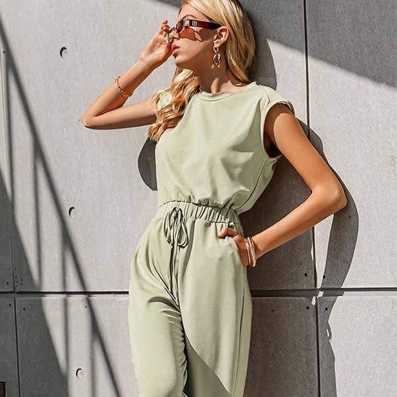 Fallon Jumpsuit - Pistachio - Picture 1 of 3
